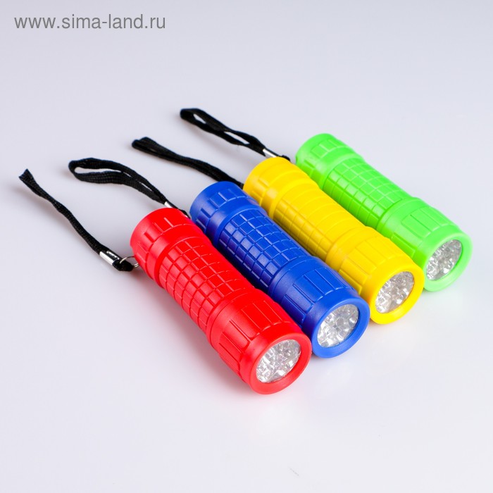 фото Фонарь ручной "мастер к" mhb1-w1d9, 3 вт, 9led, 90 лм, 3 ааа, микс