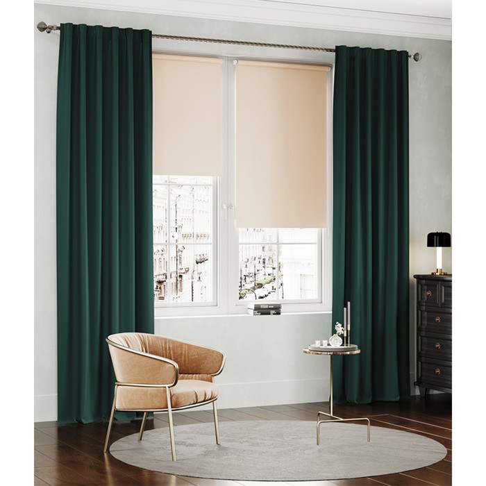 

Штора «Канвас», размер 150x260 см, цвет маренго