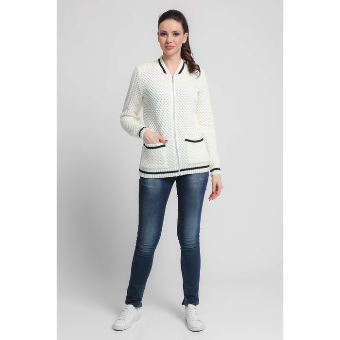 

Жакет женский, размер 58, цвет молочный