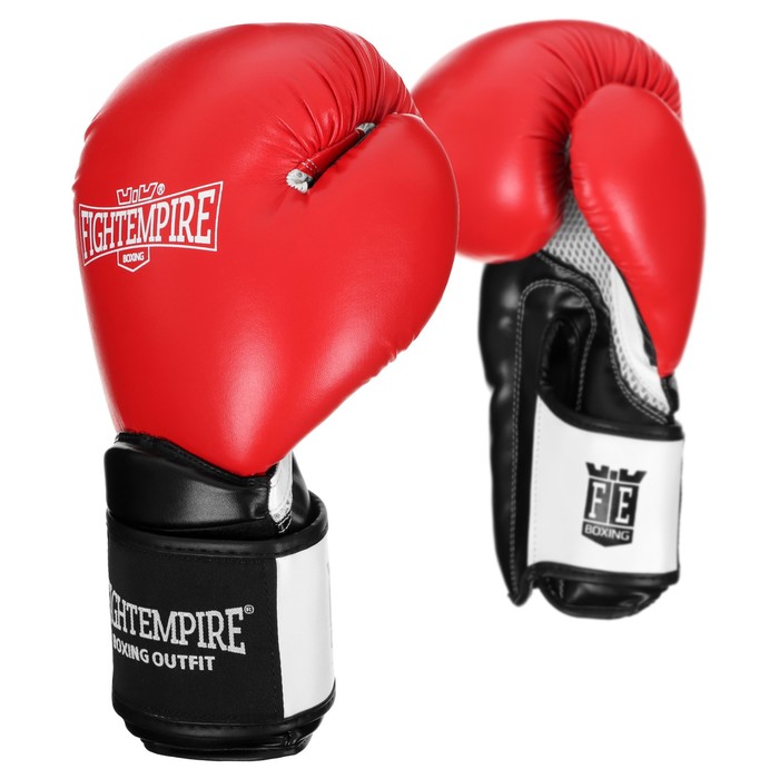 

Перчатки боксёрские FIGHT EMPIRE, PRO KING, красно-чёрные, размер 8 oz