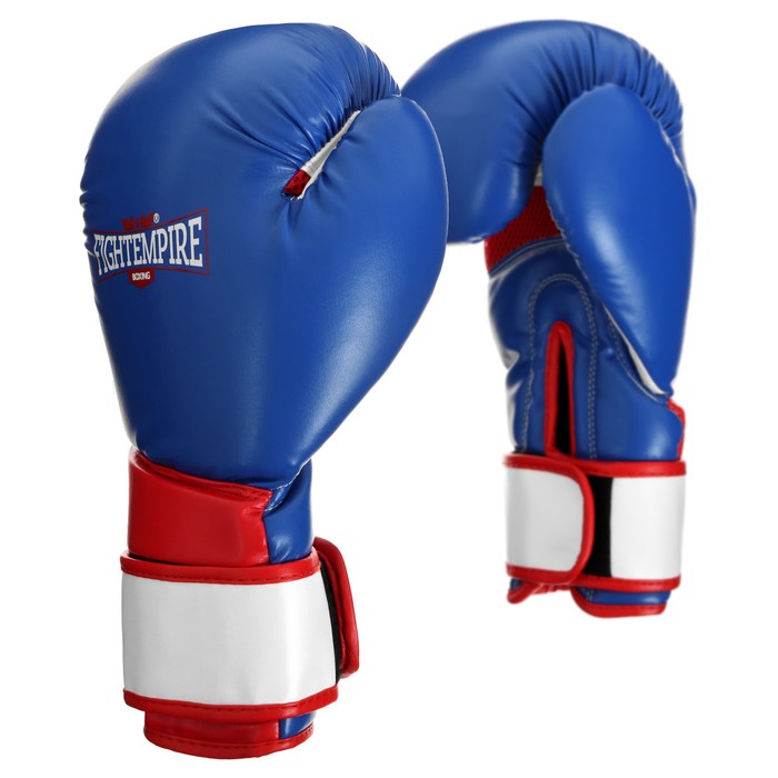 

Перчатки боксёрские FIGHT EMPIRE, ELITE, синие, размер 10 oz