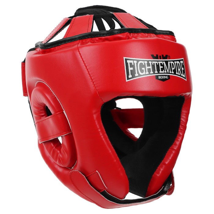 Шлем боксёрский FIGHT EMPIRE, AMATEUR, р. M, цвет красный боксёрский шлем everlast amateur competition pu l blue 610406 10 pu