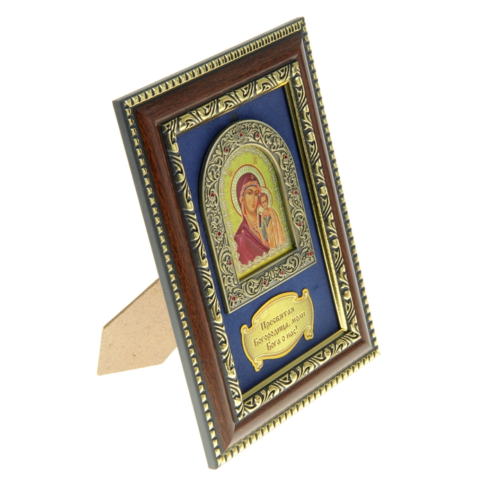 Казанская икона Божией Матери в деревянной рамке