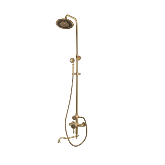 Душевая система Bronze de Luxe WINDSOR 10120DDF, тропический душ, излив 250 мм, латунь душевая система bronze de luxe scandi 14582b встраиваемая тропический душ излив 240 мм