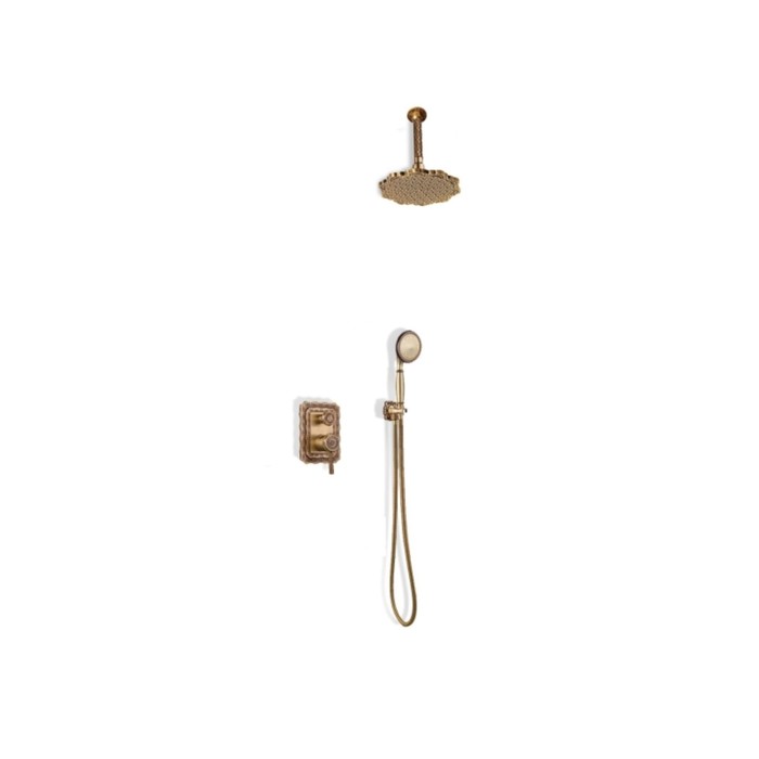 Душевая система Bronze de Luxe WINDSOR 10138/1F, встраиваемая, тропический душ, латунь душевая система bronze de luxe windsor 10138 1f бронза