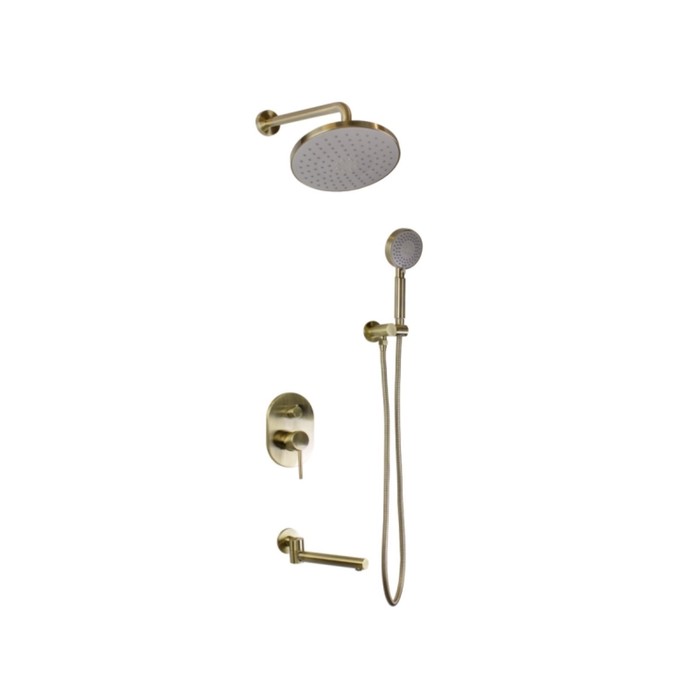 Душевая система Bronze de Luxe SCANDI 14582BR, встраиваемая, тропический душ, излив 240 мм 1003842 душевая система bronze de luxe scandi 14582br бронза