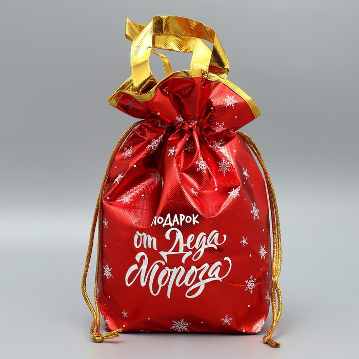 Пакет-мешок из нетканного материала «Подарок от Деда Мороза», 25 × 32 см