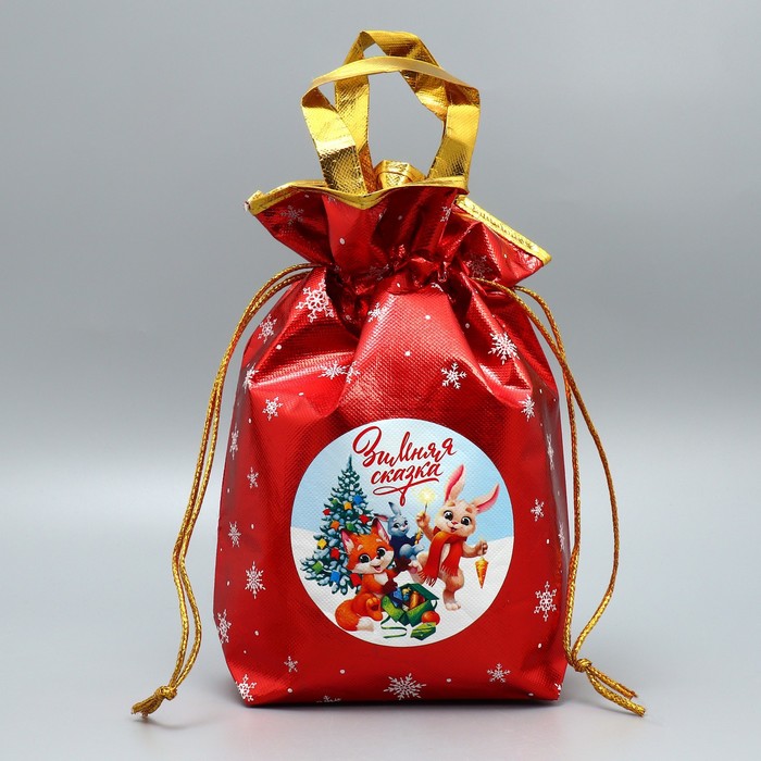 Пакет-мешок из нетканного материала «Новогодняя детвора», 25 × 32 см