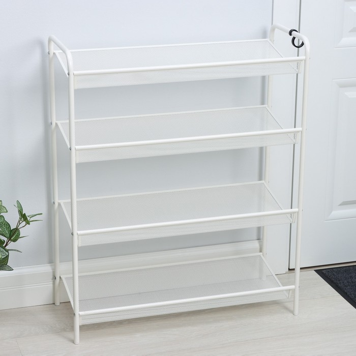 

Подставка для обуви «Женева 24», 4 яруса, 65×26×79,5 см, цвет белый