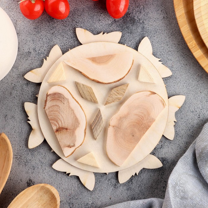 

Подставка под горячее "Лисичка ", 20х20 см, микс дерева