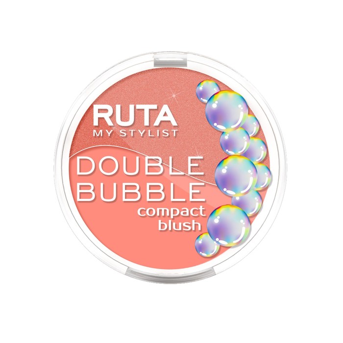 Румяна двойные Ruta DOUBLE BUBBLE, компактные, тон 102, 2х4,5г