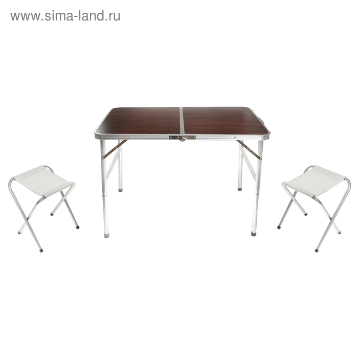 Набор туристический складной: стол, размер 90 х 60 х 70 см, 2 стула