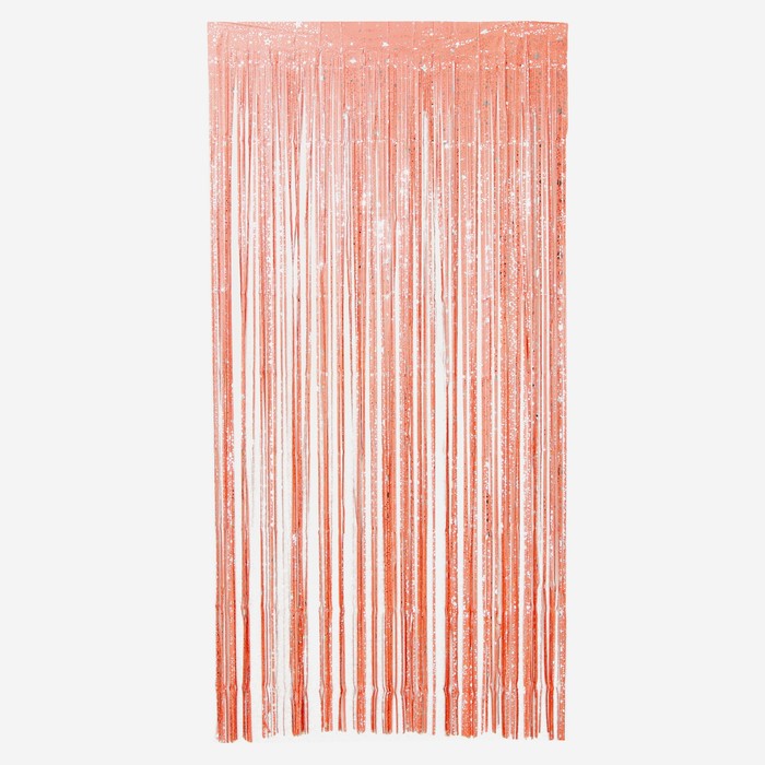 Праздничный занавес «Дождик» со звёздами, р. 200 х 100 см, розовый новогодний дождик красный 9 х 200 см