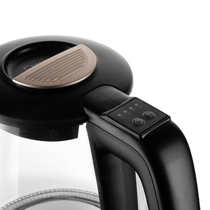 

Чайник электрический REDMOND SkyKettle RK-G233S, стекло, 1.7 л, 2200 Вт, чёрный