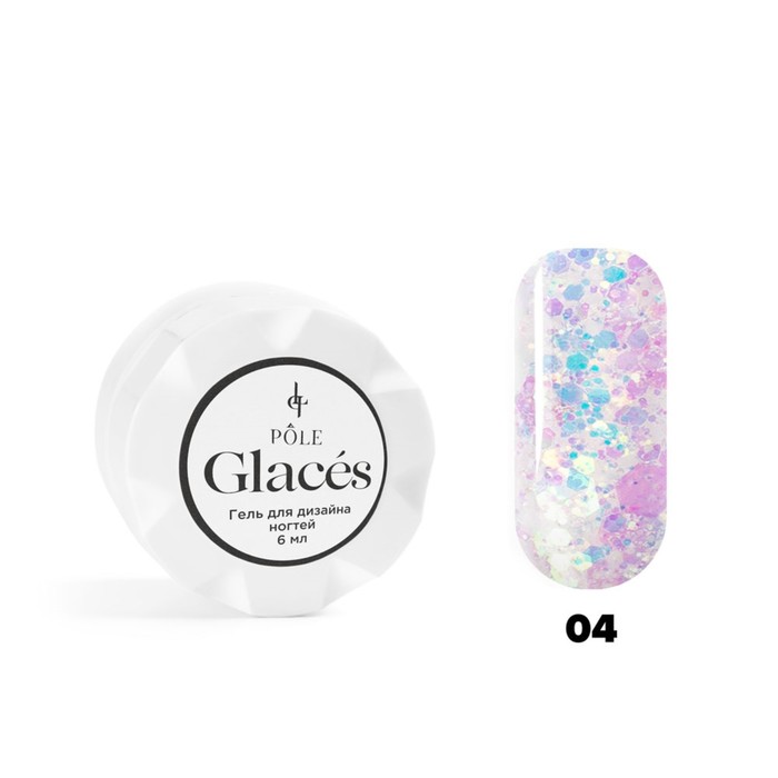 

Гель для дизайна POLE Glacés, №04 ледяная смородина, 6 мл