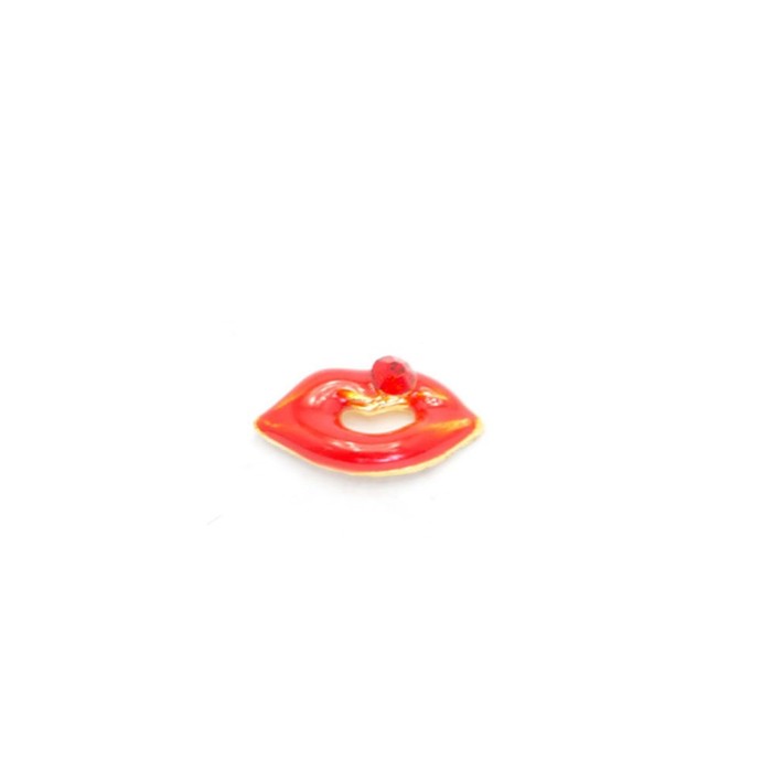 Металлическая фурнитура TNL «Поцелуй с красным камнем», 4 шт металлическая фурнитура tnl большой поцелуй 4 шт