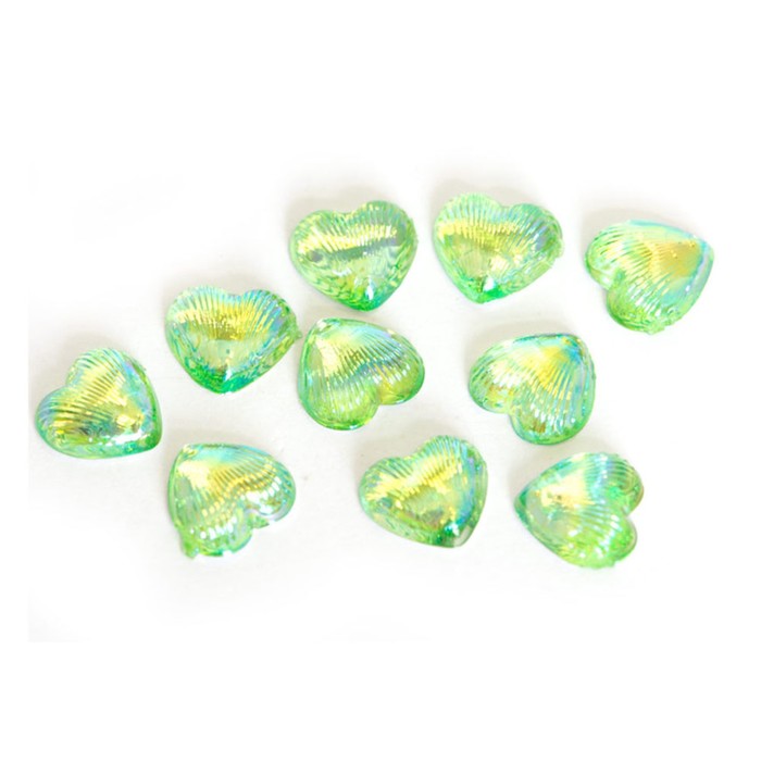 

Пластиковый дизайн POLE «Сердце», салатовый, 10 шт