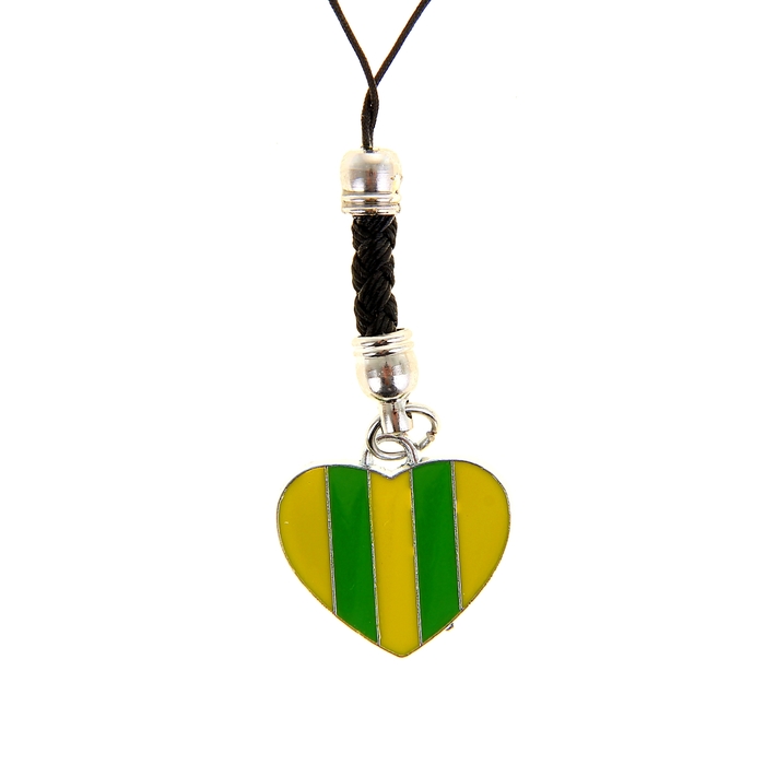 Брелок "Полосатое сердце", цвета МИКС