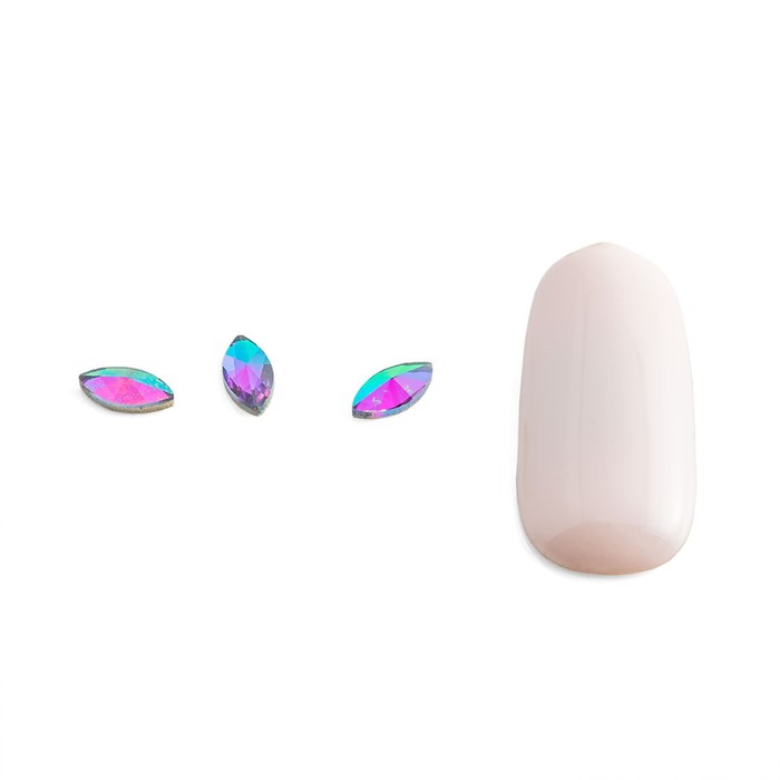 

Стразы для дизайна ногтей хамелеон POLE «Лепесток малый», 10 шт