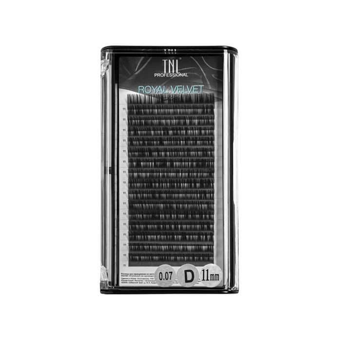 

Матовые ресницы на ленте TNL Royal Velvet 0,07, D, 11 мм, 16 линий