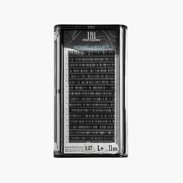 

Матовые ресницы на ленте TNL Royal Velvet 0,07, L+, 11 мм, 16 линий