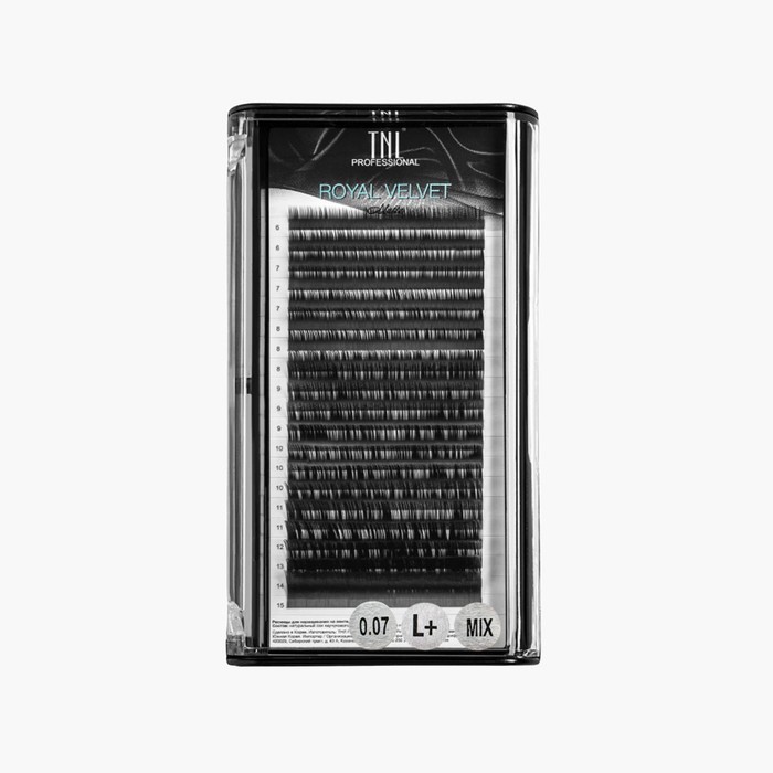 

Матовые ресницы на ленте TNL Royal Velvet 0,07, L+,MIX №03, 6-15 мм, 20 линий