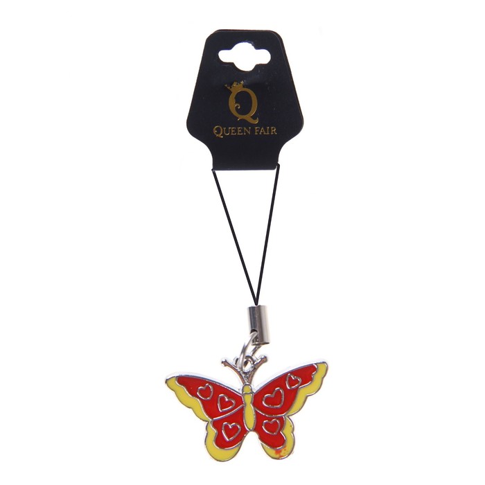 Подвеска для телефона "Бабочка любви", цвета МИКС