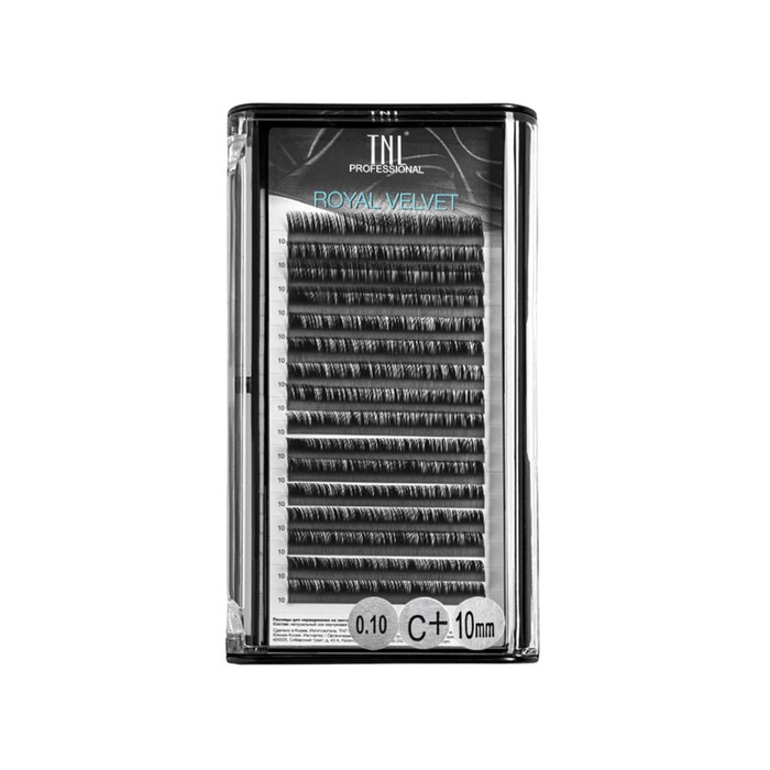 

Матовые ресницы на ленте TNL Royal Velvet 0,10, C+, 10 мм, 16 линий