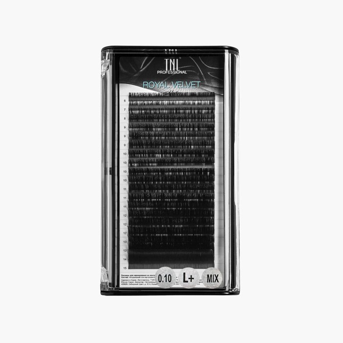 

Матовые ресницы на ленте TNL Royal Velvet 0,10, L+, MIX №2, 6-15 мм, 20 линий