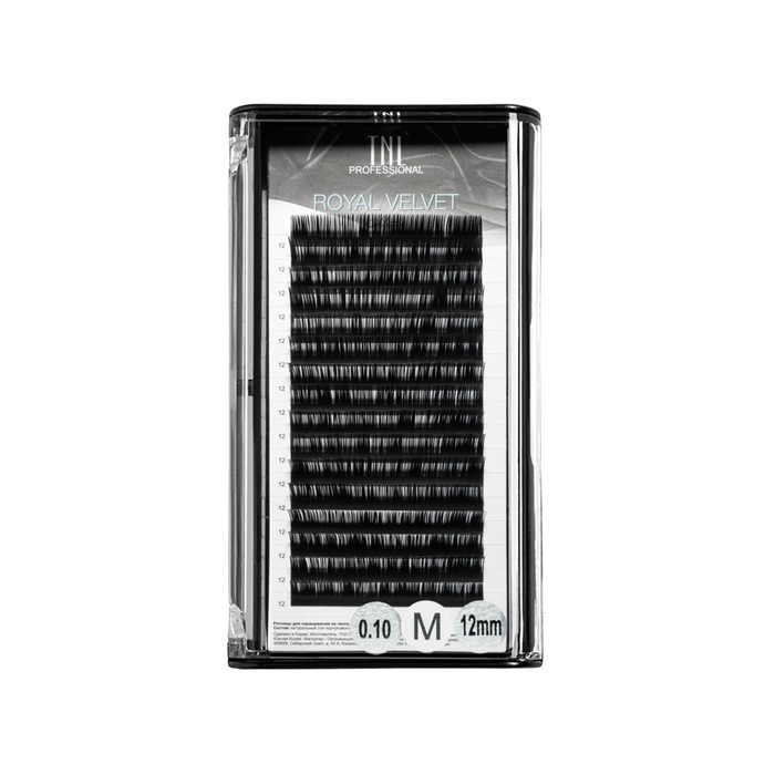

Матовые ресницы на ленте TNL Royal Velvet 0,10, M, 12 мм, 16 линий