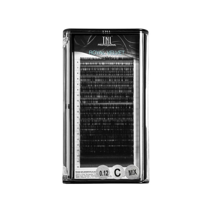 

Матовые ресницы на ленте TNL Royal Velvet 0.12, C, MIX №02, 6-15 мм, 20 линий