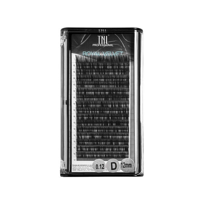 

Матовые ресницы на ленте TNL Royal Velvet 0.12, D, 12 мм, 16 линий