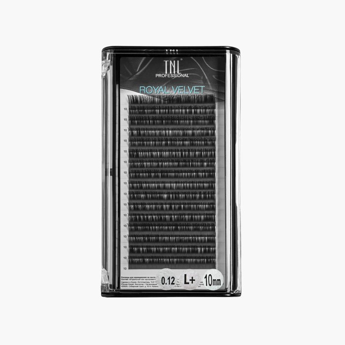 

Матовые ресницы на ленте TNL Royal Velvet 0.12, L+, 10 мм, 16 линий