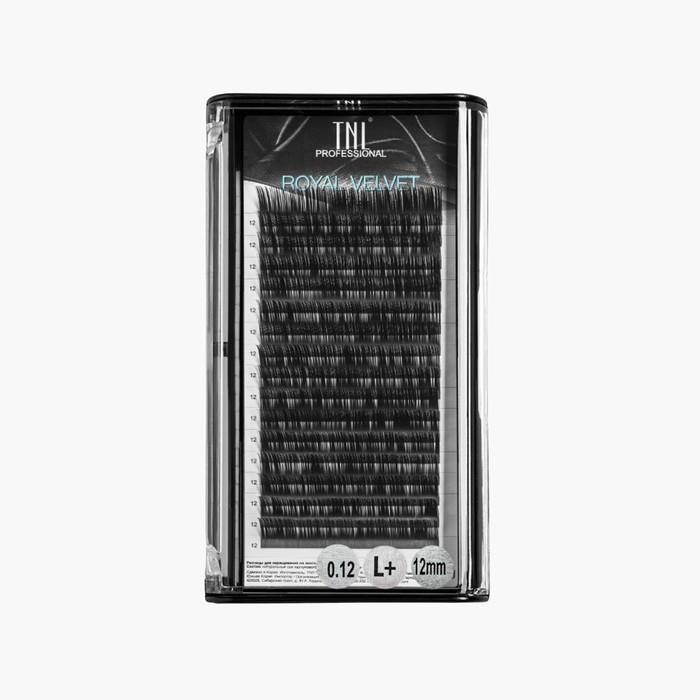 

Матовые ресницы на ленте TNL Royal Velvet 0.12, L+, 12 мм, 16 линий