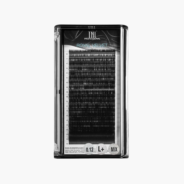 

Матовые ресницы на ленте TNL Royal Velvet 0.12, L+, MIX №2, 6-15 мм, 20 линий