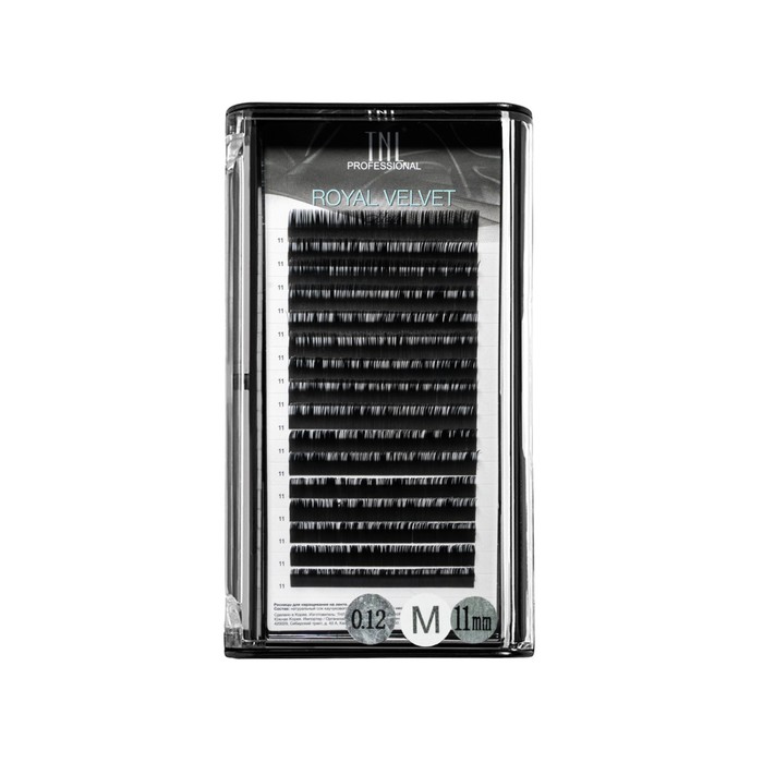 

Матовые ресницы на ленте TNL Royal Velvet 0.12, M, 11 мм, 16 линий