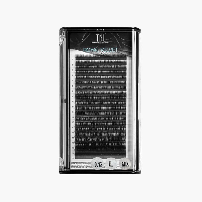 

Матовые ресницы на ленте TNL Royal Velvet 0.12, M, MIX №3, 6-15 мм, 20 линий