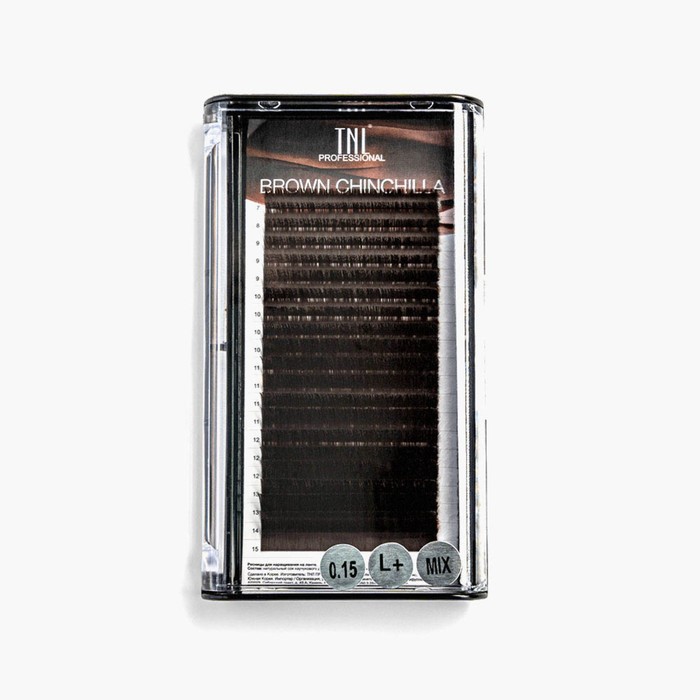 

Ресницы на ленте TNL Brown Chinchilla 0.15, L+, MIX, 7-15 мм, 20 линий