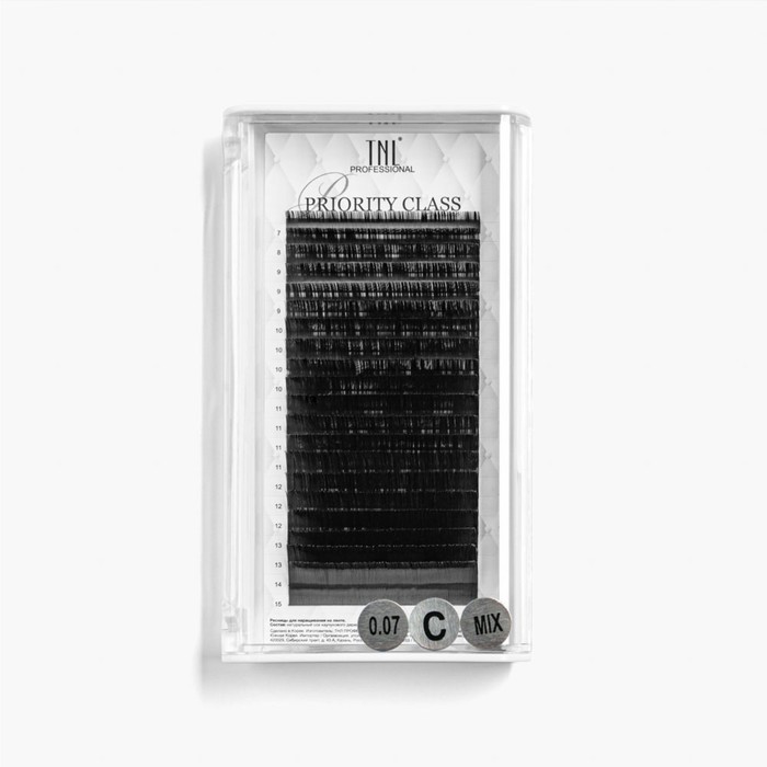 

Ресницы на ленте TNL Priority Class 0,07, C, MIX №01, 7-15 мм, 20 линий