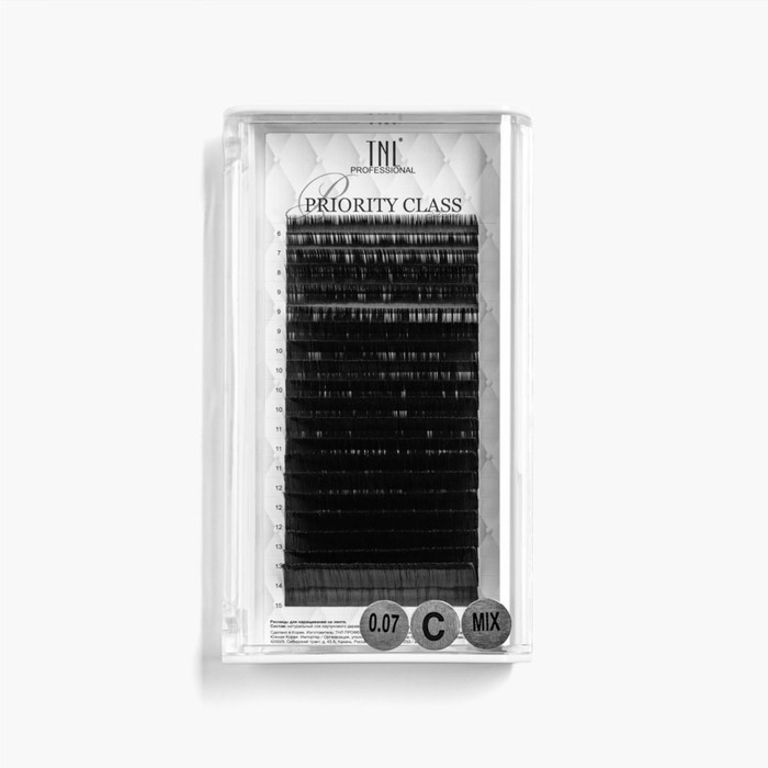 

Ресницы на ленте TNL Priority Class 0,07, C, MIX №02, 6-15 мм, 20 линий