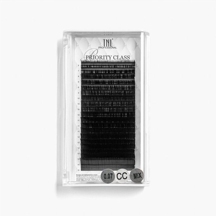 

Ресницы на ленте TNL Priority Class 0,07, CC, MIX №02, 6-15 мм, 20 линий