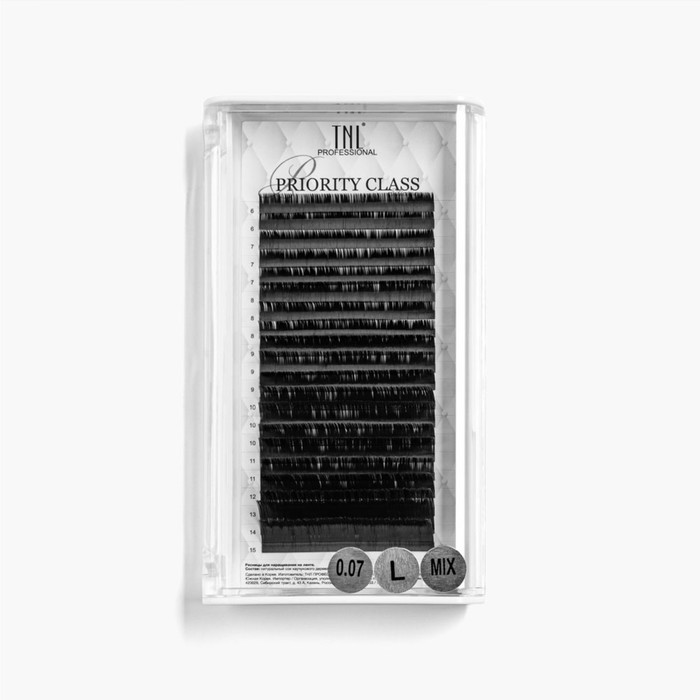 

Ресницы на ленте TNL Priority Class 0,07, L, MIX №3, 6-15 мм, 20 линий