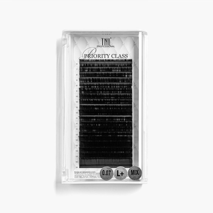 

Ресницы на ленте TNL Priority Class 0,07, L+, MIX №2, 6-15 мм, 20 линий