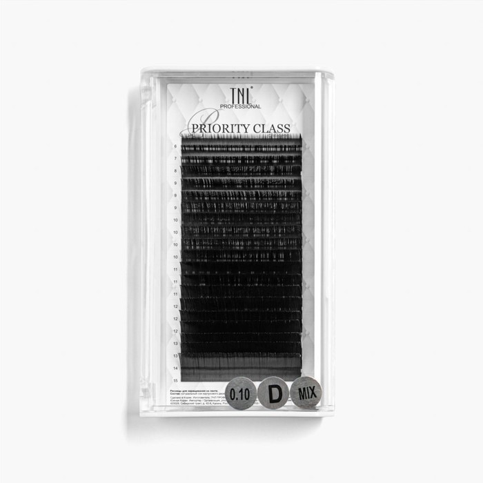 

Ресницы на ленте TNL Priority Class 0,10, D, MIX №02, 6-15 мм, 20 линий