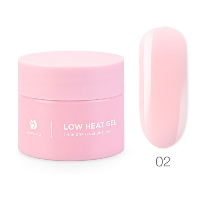 

Низкотемпературный однофазный гель Adricoco Low heat, №02 розовое молоко, 30 мл