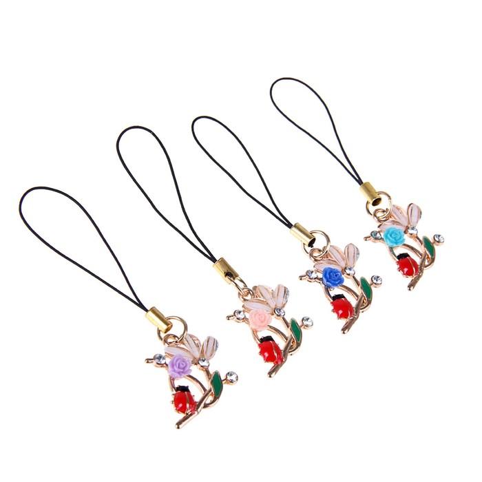 Подвеска для телефона "Каменный цветок", цвета МИКС