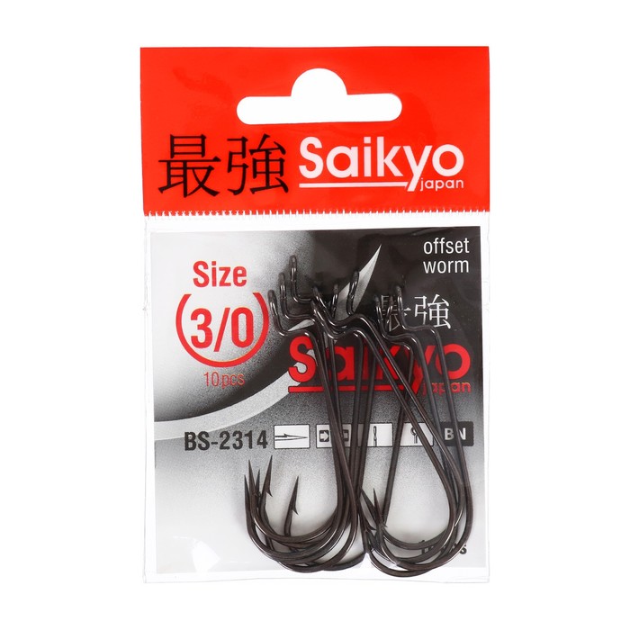 

Крючки Saikyo BS-2314 BN № 3/0, 10 шт