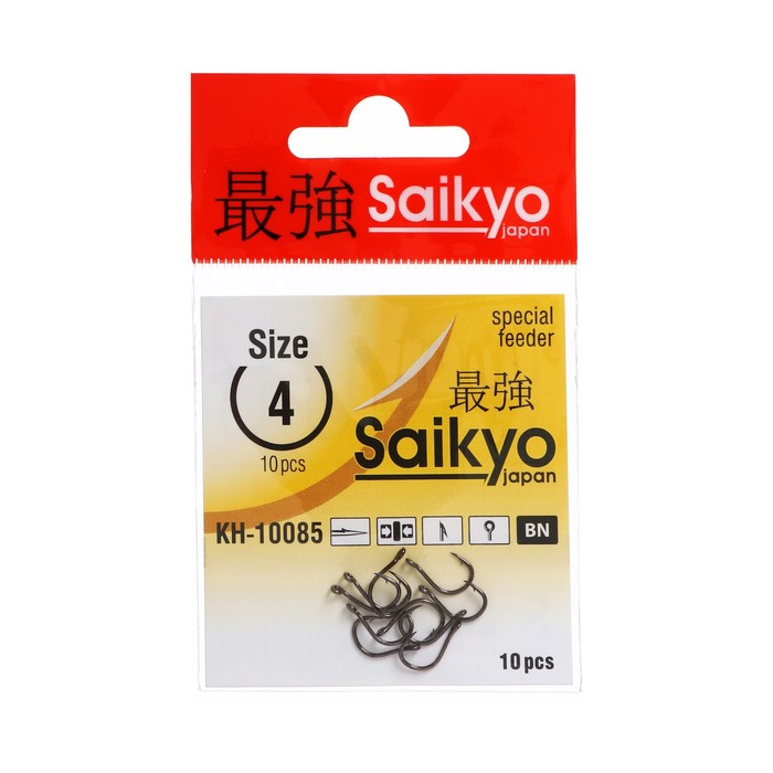 

Крючки Saikyo KH-10085 Special Feeder BN № 4, 10 шт