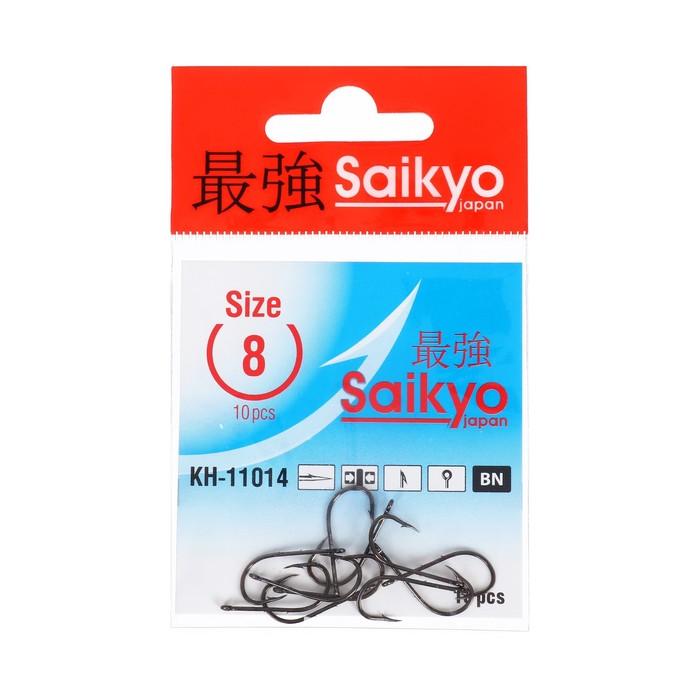

Крючки Saikyo KH-11014 Bait Holder BN № 8, 10 шт