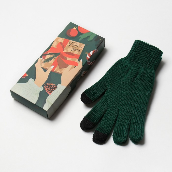 Женские перчатки в подарочной коробке Подарок р.19 мужские перчатки в подарочной коробке будь первым р 22 9209691